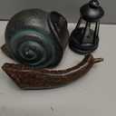 Solar Snail Garden Lights Outdoor Decor (3.15" W x 4.92" L x 8.27" H), Solar Powered Figurine for Patio Lawn Yard Porch, Indoor Decoration, Unique Gift for Mom Grandma Women