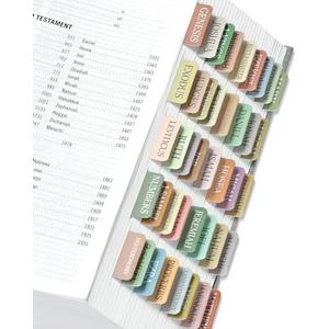 Bible Tabs for Women & Men, Laminated Bible Tabs for Study Bible, Large Print Neutral Bible Tabs for Easy Navigation, Boho Theme, Bible Index Tabs