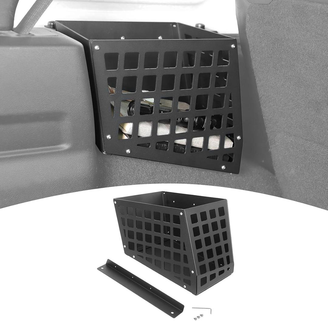 for Jeep JLU Trunk Left Side Cargo Rack Shelf Organizer Modular Storage Box Basket System Luggage Storage Carrier for Jeep Wrangler JLU 2018-2023 4DR for Hardtop