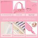 Bible Cover Case for Women, Large Bible Bag with Shoulder Strap, Bible Study Supplies Bible Journaling Kit with Bible Highlighters, Mothers Day Christian Gifts for Women, Pink