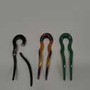 Hair Clip, 3 French Hair Pins for French Pin Updo, Tortoise Shell Hair Forks 2 Prong Bun Hair Sticks, Hair Pin for Wedding, Party and Daily Wear