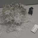 LED Curtain Lights,13ft/4M 96 LED Snowflake Curtain String Lights Plug-in Memory Window Curtain Lights with 8 Modes Decoration for Christmas, Wedding, Party,Wall, Home Decorations (White)