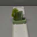 Baby Bottle Cleaner Brush Set Bottle Cleaner Brush Set Portable Bottle Cleaning Kit Set Silicone Brush, Nipple Brush, Straw Brush, Dispense Detergent Dispenser, Drying Rack - 6 in 1 (White)