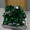Joiedomi 5 FT Pop Up Christmas Green Tree with Lights, Collapsible Tinsel Christmas Tree Decorations with 50 Multicolor LED Lights and Ball Ornaments for Home Holiday Party Indoor Decor