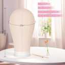 63In Wig Stand Tripod with 22In Head, Canvas Wig Head Stand with Mannequin Head for Wigs Manikin Head Block Set for Wigs Making Display