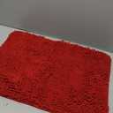 OLANLY Bathroom Rugs 30x18, Extra Soft Absorbent Chenille Bath Rugs, Rubber Backing Quick Dry, Machine Washable Bath Mats for Bathroom Floor, Tub and Shower, Home Decor Accessories, Red