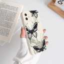 3 x NITITOP Compatible with iPhone 11 Case Cute Aesthetic Butterfly Pattern for Women Girls Soft TPU Shockproof Stylish Full Camera Protective Phone Cover - White