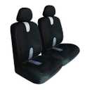Pilot Automotive SC-438E Pro Comp Mesh Seat Cover - Black & Gray 2 Piece Set