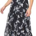 WallFlower Women's April Chiffon Belted Maxi Dress XS Black Paisley