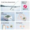 SONOFF SNZB-02LD Zigbee Waterproof Temperature Sensor with 1.5M Stainless Steel Probe, LCD Display, -40~115C Range, APP Monitoring, Magnetic Mount, Works with Zigbee Hub