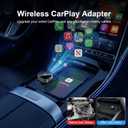 Wireless CarPlay Adapter for Apple iPhone & Android Auto 2026 Upgrade - Bluetooth & Wi-Fi, Plug & Play, 3X Fast Auto-Reconnect, No Latency, Convert Wired to Wireless Car Play Adapter (Black)