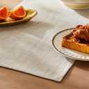 ZeeMart Rustic Cotton Linen Table Runner, 13x72 Inches Taupe, Farmhouse Style Beige Table Runners 72 Inches Long, Washable Kitchen Dining Table Decoration for Home Party Decor