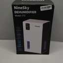 NineSky Dehumidifiers for Home, 95 OZ Water Tank, (1000 sq.ft) Dehumidifiers for Bathroom Bedroom Basement with Auto Shut Off,7 Colors LED Light(White)a
