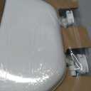 Mayfair Padded Toilet Seat, Cushioned Soft Vinyl over Wood Core Seat, Secure Hinges, Easy Clean, Made in USA, Round, White
