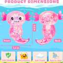 2Pcs Glitter Axolotl Squishy, Slow Rising Squeeze Toy,  Sugar Glitter Axolotl Fidget Toy for Stress Relief for Kids Adults,Birthday Party Favors, Children's Day Gifts