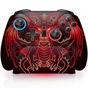 ELISWEEN Wireless Gaming Controller with Charging Dock for PC| Hall Effect Joystick & 1000Hz Polling | Programmable Back Buttons, RGB, Turbo, Gyro | Compatible with Switch/Switch 2, Android, iOS