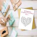 2 x OJsensai Happy Fathers Day Card for Husband, Funny Fathers Day Gift from Wife, Sweet Fathers Day Card for Boyfriend, Unique Gift Idea for Him, Love Card