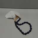 Handcrafted Farmhouse Wooden Decorative Beads Garland, Table Tray Boho Wood Beads with Tassel, Small Rustic Antique Decor for Home and Events (32" Rustic Blue)