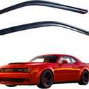 Window Visors Rain Guards Compatible with Dodge Challenger 2008-2023
Out-Channel, Tape-On, Shatterproof Side Window Wind Deflectors, Vent Shades Accessories, Dark Smoke, 2 PCS