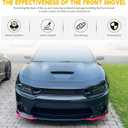 TENGBASE Dodge Charger Front Lip Spoiler Splitter for 2015-2024, Red Front Bumper Lip Kit Compatible with Charger SRT 392/Scat Pack/RT/GT