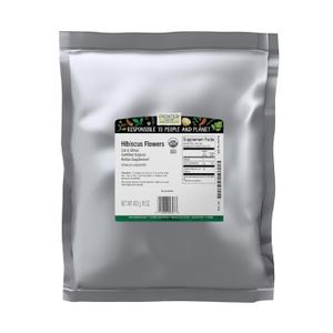 Frontier Co-op Organic Hibiscus Flowers, 16 Ounce, Sun Dried Bright Red Color, Fruity Flavor, Non Irradiated, Non ETO, Kosher, BBD: 11/01/28