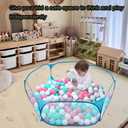 Portable Cute Blue Hexagon Children Ball Pit, Indoor and Outdoor Easy Folding Ball Play Pool Kids Toy Play Tent with Carry Tote, Balls Not Included