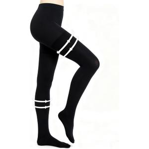 Medical Compression Pantyhose for Women and Men, 20-30 mmHg Graduated Compression Tights, Closed Toe Compression Stockings for Varicose Veins, Edema & Daily Support(black) (black, M)