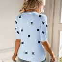 Zeagoo Women Short Sleeve Sweater Summer Crew Neck Dressy Casual Soft Knit Pullover Tops Trendy (Blue, M)