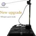 5.75 Gallon Rimless Glass Aquarium Kit with Moving Sand Waterfall Decor, LED Light & Silent Filter, Complete Desktop Fish Tank Starter Set with Jump-Proof Lid, Rocks & Sand