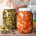 Folinstall 2 Pack 1 Gallon Glass Jar with Lid, Wide Mouth Mason Jars, Large Glass Flour Storage Containers with Airtight Lids, Candy Jar Safe for Cookie, Kombucha, Pickle, Sugar