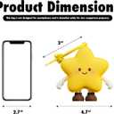 Cute Star-Themed Mini Portable Bag for Girls Silicone Material Wrist-Wear Storage Pouch Outdoor Travel Storage Bag Parent-Child Gift