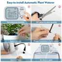 Automatic Plant Waterer Replacement Kit for 15 Potted Plants, Accessories Expansion Set for Auto Drip Irrigation Programmable Self Watering Timer Devices