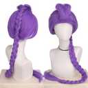 C-ZOFEK Kpops Anime Cosplay Wig Women Men Dance Group Performance Halloween Hair (Purple)