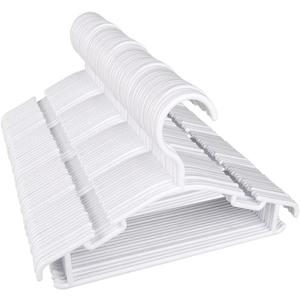 GoodtoU Kids Hangers 100 Pack Baby Hangers for Closet Toddler Hangers Plastic White Childrens Hangers Small Hangers 10.24inch (0-24 Months)