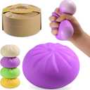 Dumpling Squishy Mystery Box, Dumplings Squeeze Stress Balls for Kids & Adults, Sensory Fidget Toys for Anxiety Relief, Crazy Fun Surprise Dumpling Ideal Gift for Boys,Girls,Teens (Purple)