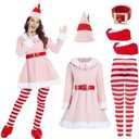 rumnigh Christmas Elves Costume For Women,Elves costume adult Women Christmas Cosplay Costume Full Set, Size Small