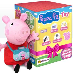 PlayShifu Peppa Pig Toy | Gift a Magical Storytelling Experience! | an Interactive Plush That Sings, Tells Stories & Plays Rhymes | Adorable for Boys & Girls Ages 36 (Multicolor)