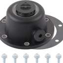 Composite Steer Hub Cap for Trailer Axle with Gasket and 6PCS Flange Bolts Replaces for 1612 1711 and 343-4024