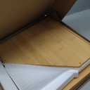 WOWLIVE Corner Bread Box for Kitchen Countertop, Double Layer Bamboo Bread Storage Container, Large Farmhouse Bread box with Acrylic Wavy Door Panel, Under Cabinet Organizer (Natural, Medium)