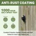 LIONMAX Structural Wood Lag Screws 12 Inch, 60-PCS, #14 X 12, Heavy Duty Rust Resistant Hex Head Exterior Timber Screw for Log/Landscape, Hex Socket Included, Black