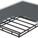 Seiugaga Box Spring for Queen Bed 4 Inch - Heavy Duty Box Spring Mattress Foundation Metal Bed Base with Fabric Cover, Noise Free Easy Assembly Non Slip 3000lbs Max