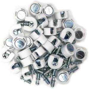 XMHF 30 Pieces Shelf Support Holder White Pin Peg with Screws