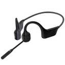 Bone Conduction Headphones with Mic, Bluetooth 5.4, Open-Ear Headphones with Noise-Canceling Rotated Boom Microphone, Wireless Headset Sweatproof Earphones for Working, Running, Driving