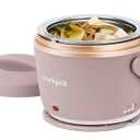 Crock-Pot 20-Ounce Electric Lunch Box, Portable Food Warmer, Blush Pink | Perfect for Travel, Car, On-the-Go | Spill-Free, Dishwasher-Safe