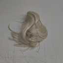 Lydell 8" Straight Short Bob Hair Flat Bangs Cute Central Dot Skin Top Heat Resistant Synthetic Wigs (614 Pale Blonde)