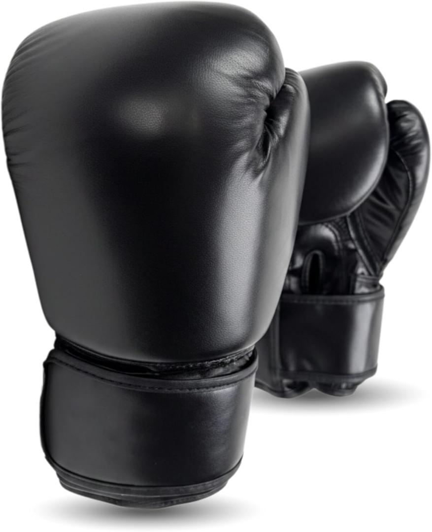 Wellforge Boxing Gloves 12oz for Training – Durable Premium Synthetic Leather Gloves with Pre-Molded Foam Padding and Secure Wrist Support for Sparring & Workouts