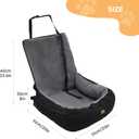 Dog Car Seat for Small Medium Dogs Under 30 lbs, Fully Detachable and Washable Cat Booster Car Seats for Front & Black Seat with Safety Leash Belt (Grey+Black), 19.7"L x 19.4"W x 12.5"H