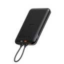 charmast 10000mAh Wired Portable Charger, 20W Fast Charging Slim Power Bank with Removable Cable for iPhone & Android, Hand-Free Battery Pack with Digital Display for Short Travel (No-Wireless)