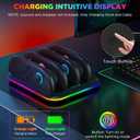 Vilante Charging Dock for Nintendo Switch 2 Joy-Con Controllers, 4 in 1 Charge Station for Nintendo Switch 2 with 5 Light Modes Magnetic Fast Controller Charger for Joy Con 2 with LED Indicators