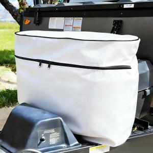 RV Propane Tank Cover, Camper Propane Tank Cover Double 20lb, for Travel Trailer (White)